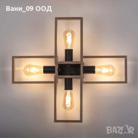 Моделираща се таванна лампа в индустриален стил, снимка 3 - Лампи за таван - 39432739