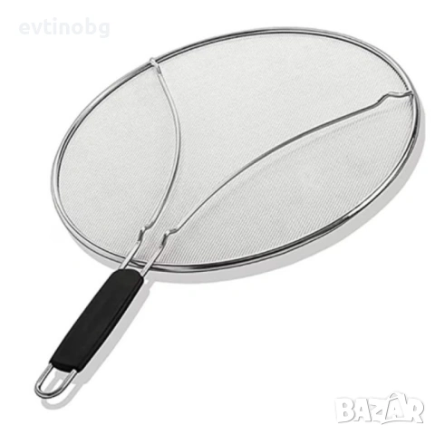 Цедка против пръски от неръждаема стомна с дръжка, 29см, снимка 4 - Аксесоари за кухня - 54042653