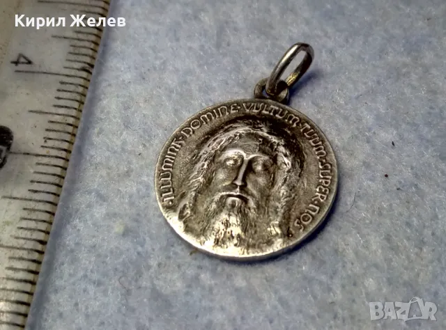 ИИСУС ХРИСТОС Стара РИМОКАТОЛИЧЕСКА СРЕБЪРНА ИКОНКА СРЕБРО 800 ДВУСТРАННА Художествена РАБОТА 78622, снимка 11 - Антикварни и старинни предмети - 50056637