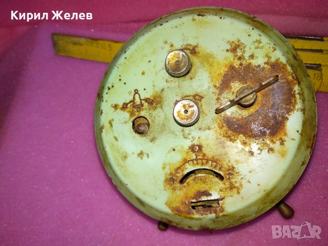 PETER MADE in GERMANY Стар КОЛЕКЦИОНЕРСКИ МЕХАНИЧЕН БУДИЛНИК ВИНТИДЖ МОДЕЛ НЕМСКИ РЯДЪК 43710, снимка 4 - Антикварни и старинни предмети - 44464898