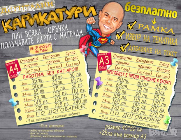 КАРИКАТУРИ за БАЛ Абитуриент завършване класен, снимка 3 - Картини - 35472005