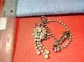 ПОСРЕБРЕНА РЕТРО МЕДНА ОГЪРЛИЦА с ФАСЕТИРАНИ ИСКРЯЩИ БОХЕМСКИ КРИСТАЛИ 47450, снимка 7