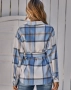 Дамско ежедневно карирано яке с колан, снимка 4