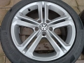 Лети джанти 17ки 5х112 VW + летни гуми 235/45/17 Continental, снимка 4