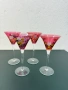 Винтидж рисувани чаши за мартини. №8027, снимка 5