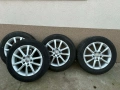Оригинални Алуминиеви джанти 16 5х112 със летни гуми 205 55 16 дот 23г , снимка 1