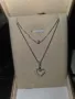 Златно Колие  сърце с 17диаманта проба 750 /к 18, снимка 2