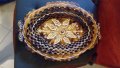 Декоративна дървена купа или чиния ръчно направена 38см / 27см, снимка 5