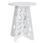 Стилна кръгла холна маса с ажурни крака – Бял елегантен акцент за всяко пространство, снимка 4