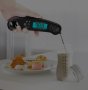 Дигитален термометър за храна с вградена сонда , диапазон на измерване -50°C - 300°C, черен
