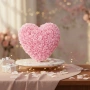 Декоративно сърце от изкуствени рози в подаръчна кутия, снимка 1