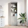 vidaXL Висок шкаф, Бетонно сиво, 50x35x180 cм инженерно дърво, снимка 3