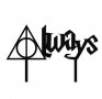 Always Harry Potter Хари Потър 4 цвята пластмасов топер за торта табела рожден ден сватба декор, снимка 3