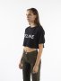CELINE Black Logo Print Cropped Дамска Тениска size XL, снимка 4
