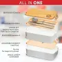 Кутия за храна BMORE Bento 1000 ml с отделения и прибори, снимка 3