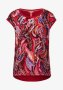 СТРАХОТНА многоцветна блуза в преобладаващи червени цветове, снимка 2