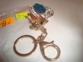 СКЪПОЦЕНЕН КЛЮЧОДЪРЖАТЕЛ КОБРА БРОНЗ ЕМАЙЛ КАМЪНИ и КРИСТАЛИ ПОЗЛАТЕН 14287, снимка 9
