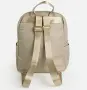 Дамска раница backpack бежова найлонова, 28x14x37cm, снимка 3