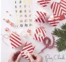 24 бр червени кутии кутийки кутия картонена картонени Адвент календар advent подарък сувенир украса, снимка 2