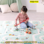Сгъваемо детско килимче за игра, топлоизолиращо 180x200x1cm - Жираф и Писта с Влакчета - КОД 4133, снимка 8