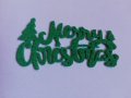 Елемент от гумена хартия надпис Merry christmas елха скрапбук декорация , снимка 2