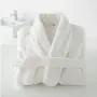  Халат Памучен за Баня СПА с Шал Яка без Качулка Качествен Попиващ БЯЛ СИВ М Л ХЛ, снимка 4