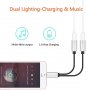 Lightning адаптер за iPhone към Lightning и 3,5 мм, за слушалки и за зареждане, снимка 2