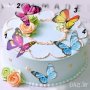 10 бр картонени пеперуди топер за декорация и украса торта мъфини и други