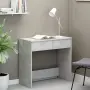 vidaXL Бюро, бетонно сиво, 80x40x75 см, инженерно дърво, снимка 2