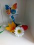 "Летяща чаша" със сапунени ароматни цветя  и мартенички 15лв, снимка 1 - Декорация за дома - 31601467