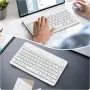 Ултра тънка Bluetooth клавиатура zoyu – безжична, презареждаема, QWERTZ, бяла, снимка 6