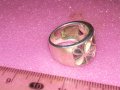 ФЛОРАЛЕН ЕМАЙЛИРАН СРЕБЪРЕН ПРЪСТЕН СРЕБРО 925 АНГЛИЙСКИ СТАРА РЪЧНА ИЗРАБОТКА 41844, снимка 10