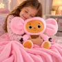 Плюшено животинче  с меко одеяло – сладък приятел за уют и подарък, снимка 9