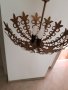 Стар френски бронзов полилей във формата на чадър, снимка 2