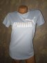 Puma  S- Оригинална дамска тениска в светлосиньо с лого, снимка 5