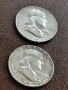 1/2 долар 1954 и 1963 год, сребро, тегло 12.50 гр, проба 900/1000, снимка 1