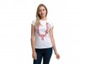 Нова дамска бяла тениска с трансферен печат Шевица, Етно мотив, България, снимка 16