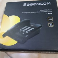 Домашен телефон Sagemcom c100 и adsl сплитери, снимка 1 - Стационарни телефони и факсове - 31643860