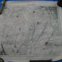 Стара военна карта-4, снимка 1 - Антикварни и старинни предмети - 31780180