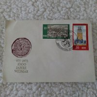 1975г.Старо писмо от Германия.Две марки, снимка 2 - Филателия - 31702181