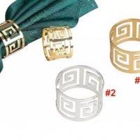 Армани лого пръстен халка халки метални декорация за трапезата на салфетки и кърпи, снимка 1 - Аксесоари за кухня - 31124142