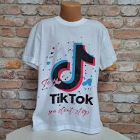 Нова мъжка тениска с дигитален печат TIK TOK, снимка 2 - Тениски - 42682775