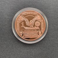 Медна монета 1 униця - 1 долар Американски орел, снимка 3 - Нумизматика и бонистика - 44351577
