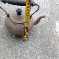 Английски месингов чайник, снимка 2 - Антикварни и старинни предмети - 39464072