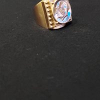  Масивен мъжки златен пръстен 10.48гр. 14кар., снимка 3 - Пръстени - 42634143