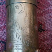 Мелничка стара Туска османска бронз орнаментирана Рядка 15465, снимка 7 - Антикварни и старинни предмети - 30278042