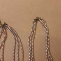 Изкуствени перли от около 1940г, снимка 4 - Колиета, медальони, синджири - 32075378