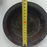 Медна чиния антик, снимка 5 - Антикварни и старинни предмети - 34386349