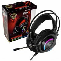 Светещи Гейминг слушалки с микрофон Roxpower T-Rox STGH707, RGB, снимка 1 - Слушалки за компютър - 37776567