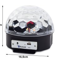 LED диско топка mp3 usb bluetooth проектор, снимка 4 - Лед осветление - 40382726